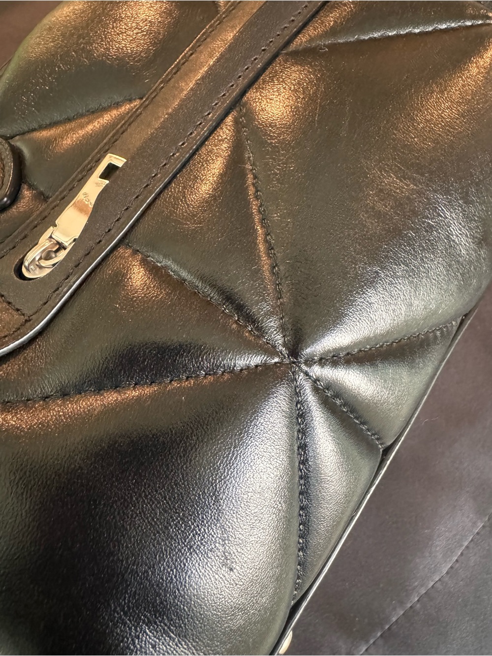 Coach Rowan Satchel Leather Purse With Puffy Diamond Quilting - Picture 15 of 15